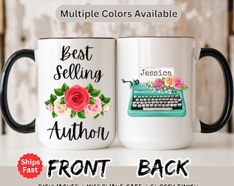 Personalized Best Selling Author Mug, Personalized Gift, Author Mug, Writer Gift, Novel Writer Gift, Future Author Gift, Gift For New Author