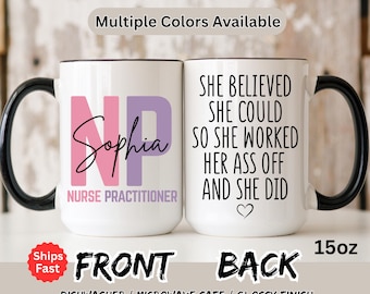 Personalized NP Mug, Nurse Practitioner Gifts, NP Graduation Gifts, Christmas Gifts for NP, Nurse Practitioner, Christmas Gifts, Nurse Gifts