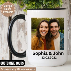 Personalized Photo Coffee Mug, Photo and Text Custom Mug, Photo Mug Personalized Gift For Her, Customized Mug, Photo Printed Mug , Christmas