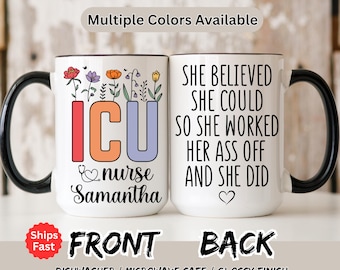 Personalized ICU Nurse Mug , ICU Nurse Gift, ICU Nurse Coffee Mug, Icu Nurse, Icu Nurse Coffee Cup, Custom Icu Nurse Mug, Gifts for Nurse