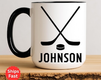 Personalized Hockey Mug | Funny Hockey Cup | Custom Sports Mug | Gift for Player | Hockey Lover Gift |  Ice Hockey Gift | Ice Hockey Gifts