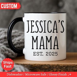 Custom Mama Mug With Kids Names, Personalized Mom Mug with Names, Mother&#39;s Day Gift 2025, Mommy Coffee Mug, Custom Mug Gift For Mom Birthday