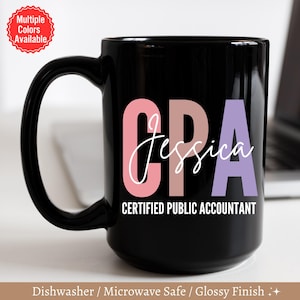 CPA Gifts, Custom CPA Mug, Certified Public Accountant, Personalized cpa Graduation, Accounting Grad Gift, Pass cpa Exam, Future cpa Gift
