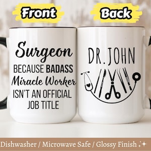 Customized Surgeon Gifts, Surgeon Present, Best Surgeon, Surgeon Birthday Gift, Gift for Surgeon Surgeon Mug,Surgeon  Appreciation Gift Idea