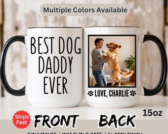 Personalized Dog Mug, Dog Dad Mug, Dog Dad Gift, Dad Gift from Dog, Dad Dog Coffee Mug, Fathers Day Pet Photo mug, Gift from Dog, Xmas Gifts