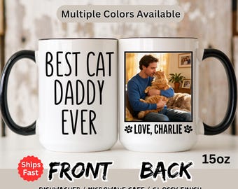 Personalized Cat Mug, Fathers Day Gift from Cat, Cat Dad Gift, Dad Gift from Cat, Dad Cat Coffee Mug, Fathers Day Pet Photo mug ,Cat Dad Mug