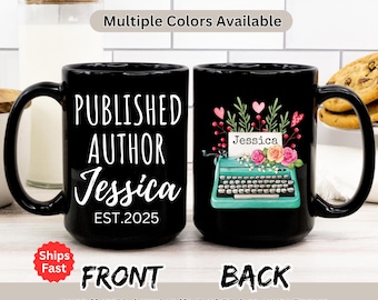 Personalized Author Gift, Published Author Est 2025 Mug, Writer Gift, Book Lover Gift, Future Author Gift, Gift For New Author
