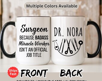 Customized Surgeon Gifts, Surgeon Present, Best Surgeon, Surgeon Birthday Gift, Gift for Surgeon Surgeon Mug,Surgeon  Appreciation Gift Idea