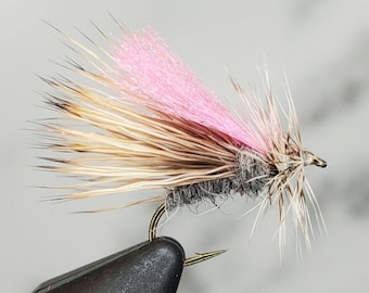Moscas secas Hi-Visibility Elk Hair Caddis - Pacote com 3 - Fáceis de visualizar para pesca de truta