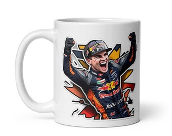 Max Verstappen Fan Mug Cartoon style
