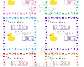 Good Luck Duck Tags: Competition Cheer Gifts (Digital File)