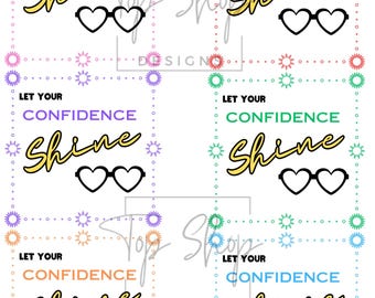 Sunglasses Competition Gift Tag: Confidence Shine Printable (Digital Download)