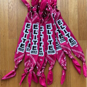 Bandana Keychain, Team Bandanas for Backpacks, Bling Bandana