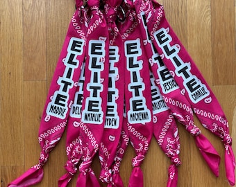Bandana Keychain, Team Bandanas for Backpacks, Bling Bandana