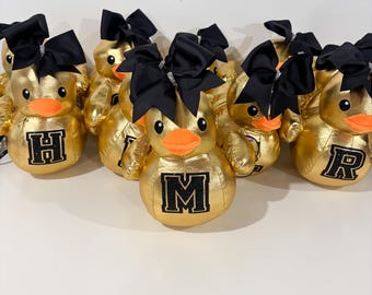 Lucky Duck Personalized Shimmer Plush Duck with Bow