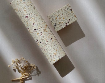 Terrazzo Knobs: Sea Stone Drawer Pulls, Kitchen Cabinet Handle