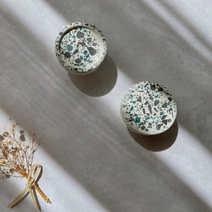 Home improvement,Terrazzo Drawer Knob: Cement Handle, Kitchen Cabinet PullKnob, Knopf, Bouton, Pomo