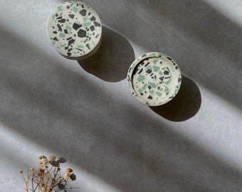 Terrazzo Drawer Knob: Cement Handle, Kitchen Cabinet Pull
