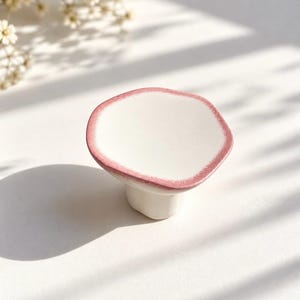 Tiradores de cajón de cemento terracota, tiradores redondos para armarios, estilo escandinavo IKEA, fijaciones metálicas.