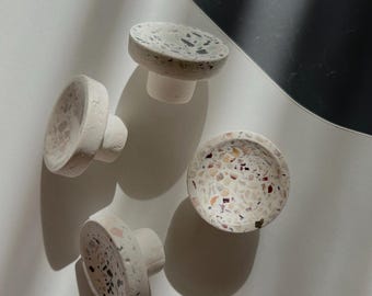 Home improvement , Terrazzo Drawer Pulls, Unique Cabinet Handles, Cabinet Hardware