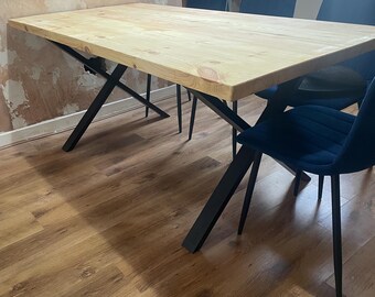 Rustic farmhouse style dining table