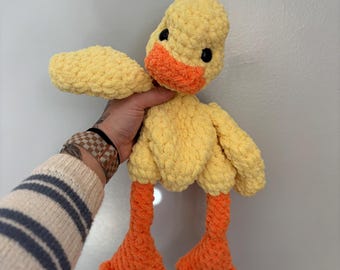 Gehaakte knuffel eend | Handgemaakt dekengaren knuffeldier