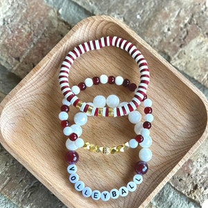 Bracelet stack- &quot;volleyball&quot;
