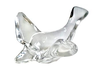 Princess House bird dove  heavy clear crystal candy dish / Votive Candle Holder.  MADE IN FRANCE