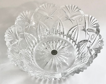 Large & Heavy Cristal D’Arques J.G. Durand Vincennes Made in France, Gift