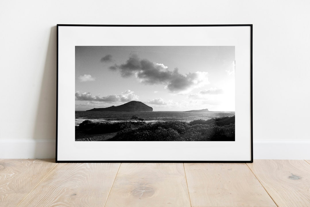 Oahu Hawaii Black and White Film Photo Print A13, Home Decor, Wall Art