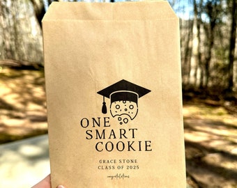 One Smart Cookie Craft Bag - Craft Favor Cookie Bag, Graduation Favor Bag, Class of 2024 Favor Bag, Cookie Bag