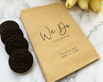 We do love Cookies Craft Bag - Wedding Craft Favor Cookie Bag, Wedding Favor Bag, Craft Favor Bag, Cookie Bag
