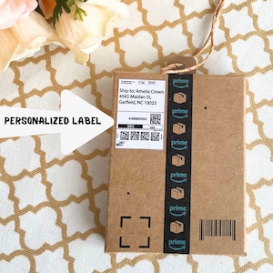 Amazon Box Ornament for Christmas Tree, Personalized Shipping Label ...