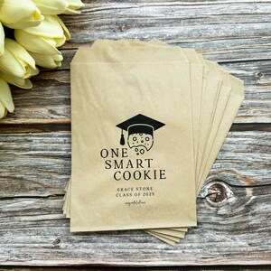 One Smart Cookie Craft Bag Craft Favor Cookie Bag, Graduation Favor Bag, Class of 2024 Favor Bag, Cookie Bag image 3