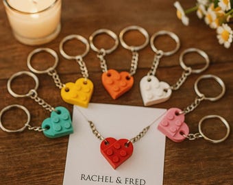 Custom Wedding Favor Heart Keychain – Wedding Guest Favor – Party Favor