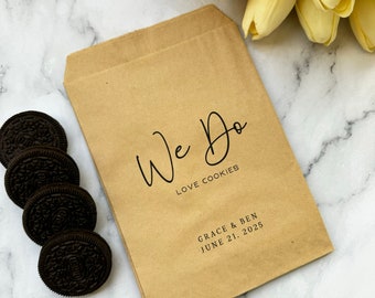 We do love Cookies Craft Bag - Wedding Craft Favor Cookie Bag, Wedding Favor Bag, Craft Favor Bag, Cookie Bag
