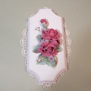 Red Rose Floral Wall Plaque. 3d Clay Rose Flower Wall Sculpture. Handmade Hand Painted Rose Wall Art. Shabby Chic Decor. Unique Wedding Gift