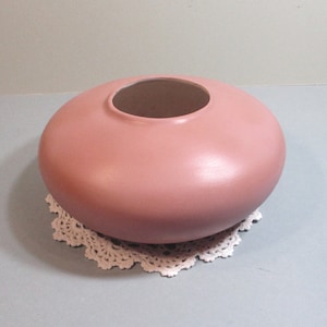 Vintage Burnt Orange Ceramic Planter: Mid-Century Modern Indoor Pottery