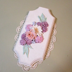 3d Spring Flower Sculpture Wall Plaque 1 . Elegant Shabby Chic Victorian Floral Arrangement Wall Hanging . Handmade Handpainted Decor Gift