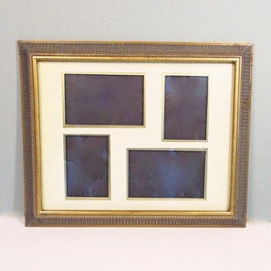 Elegant Gold Collage Wall Picture Frame 4 Openings 16 x 13 Horizontal/Vertical