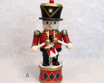 Christmas Nutcracker Wood Soldier Figurine Ornaments - Choice of 4 Styles