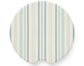 Blue Vintage Stripe Car Coaster | Soapstone Car Coaster