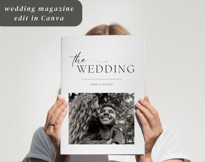 Wedding Day Magazine Template | Wedding Program Template | Infographic ...