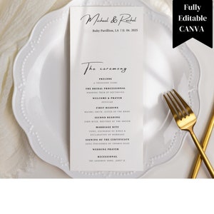 Catholic Wedding Program Template, Wedding Day Timeline Infographic, Catholic Wedding Mass Program, Church Wedding Program Booklet