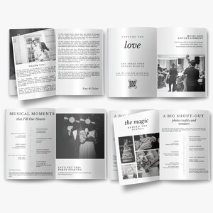 50 Pages Wedding Day Magazine Template Canva | Ceremony Programs ...