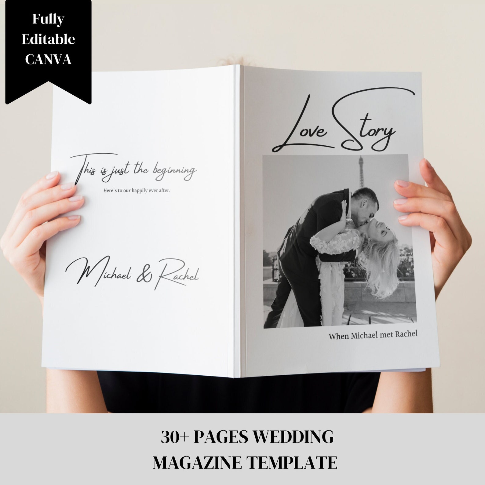 Magazine Program 30 Pages Wedding Magazine Template Canva, Wedding Magazine Programs ...