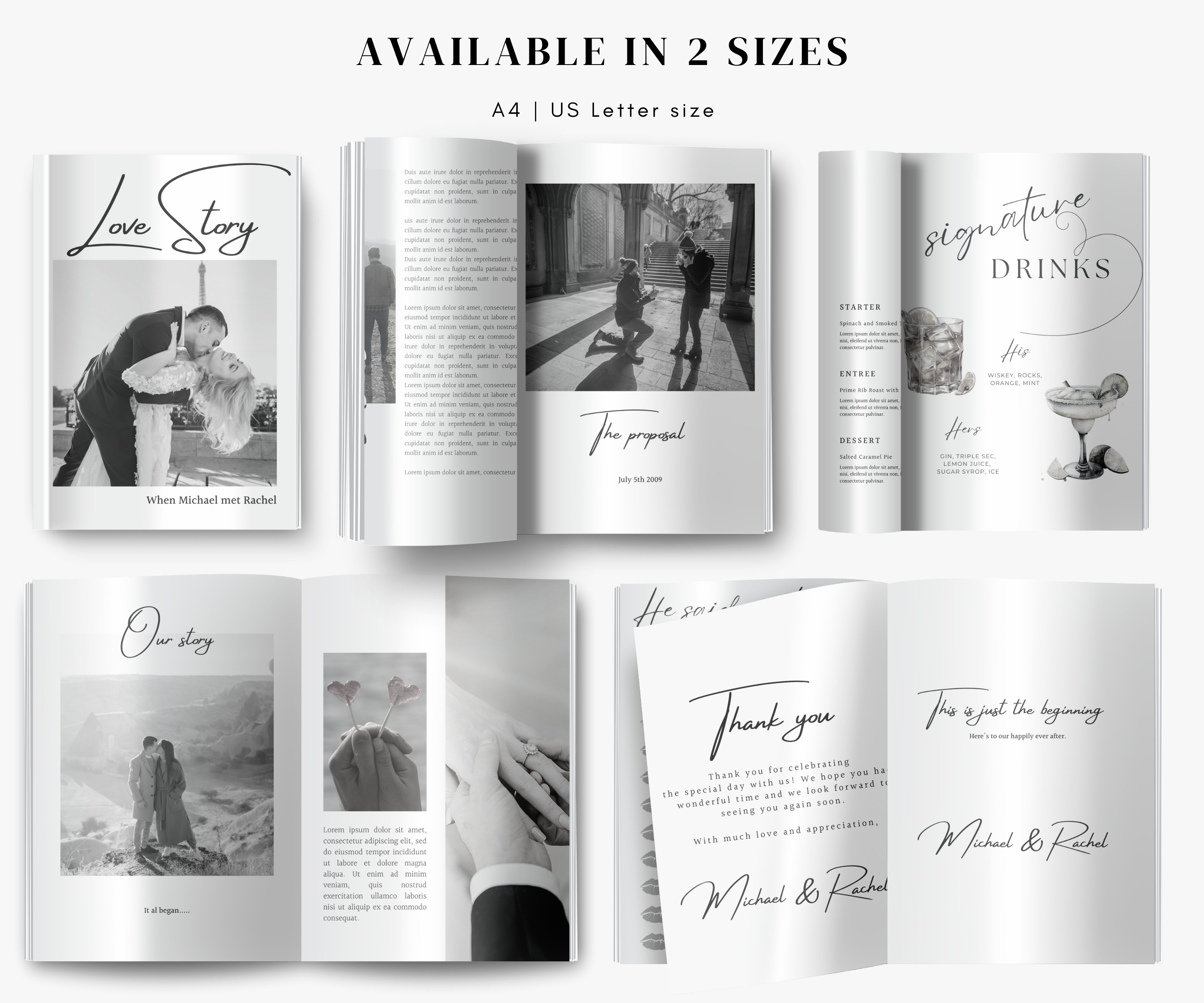Magazine Program 30 Pages Wedding Magazine Template Canva, Wedding Magazine Programs ...