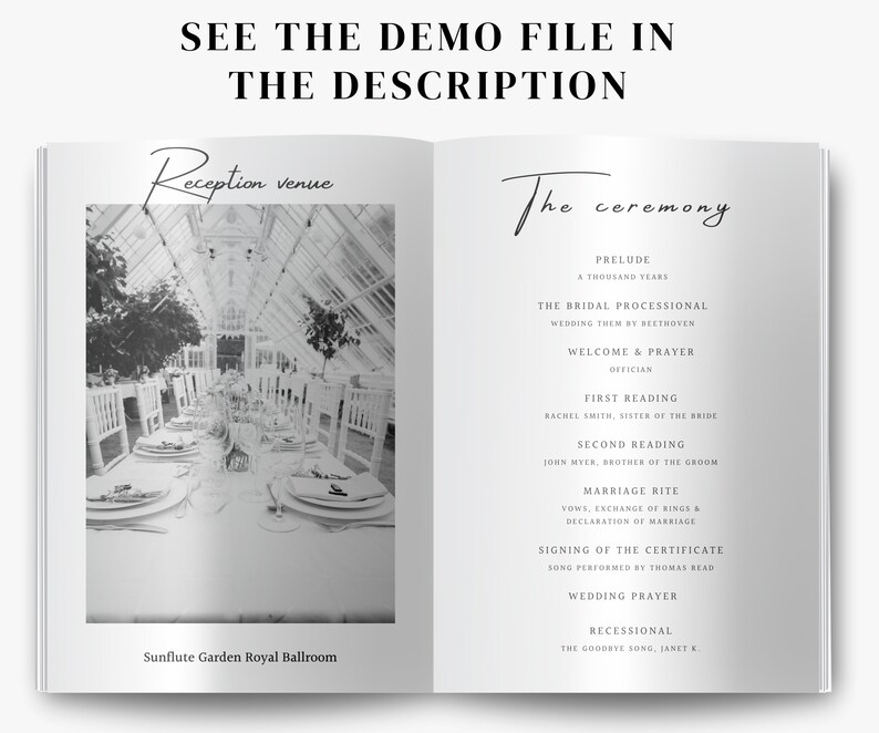 Magazine Program 30 Pages Wedding Magazine Template Canva, Wedding Magazine Programs ...