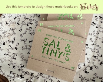 Digital Customizable Matchbook Template