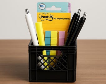 Mini Milk Crate Desk Organizer | 3D Printed Supply Storage